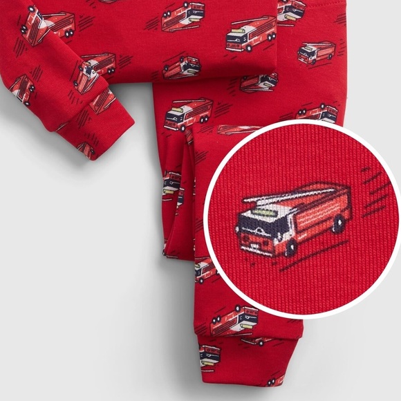 Baby Gap Organic Firetruck Pajamas - Picture 2 of 3